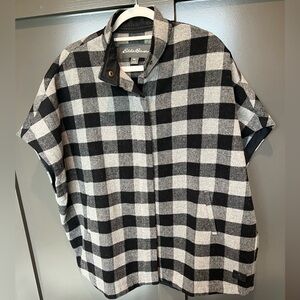 Eddie Bauer Wool Blend Cape Poncho Jacket